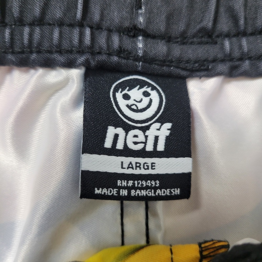 Neff Mens Large Black Yellow Pink All Over Rubber Duck Hypnotic Swimsuit - Picture 3 of 5